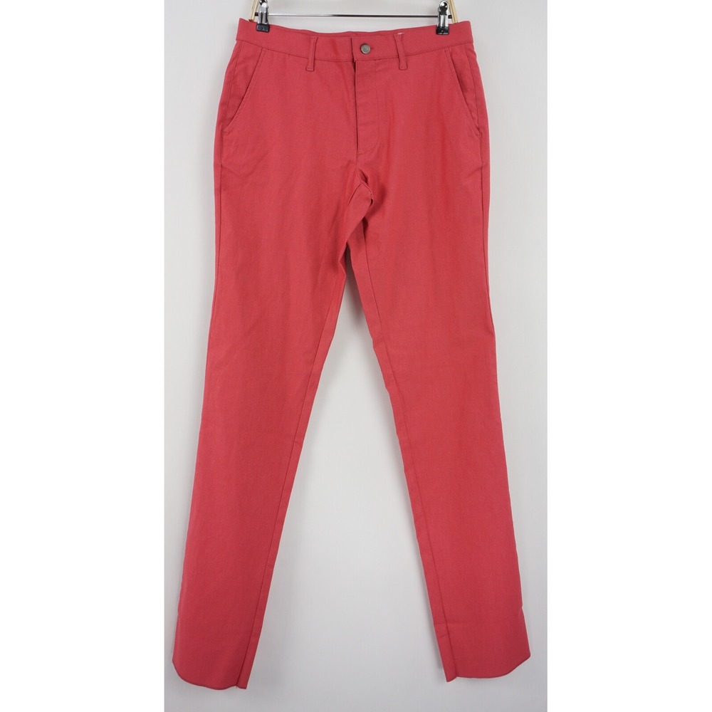 Mizzen Main Vice President Men's 32 x 37 Pink Flat Front Performance Chino Pants